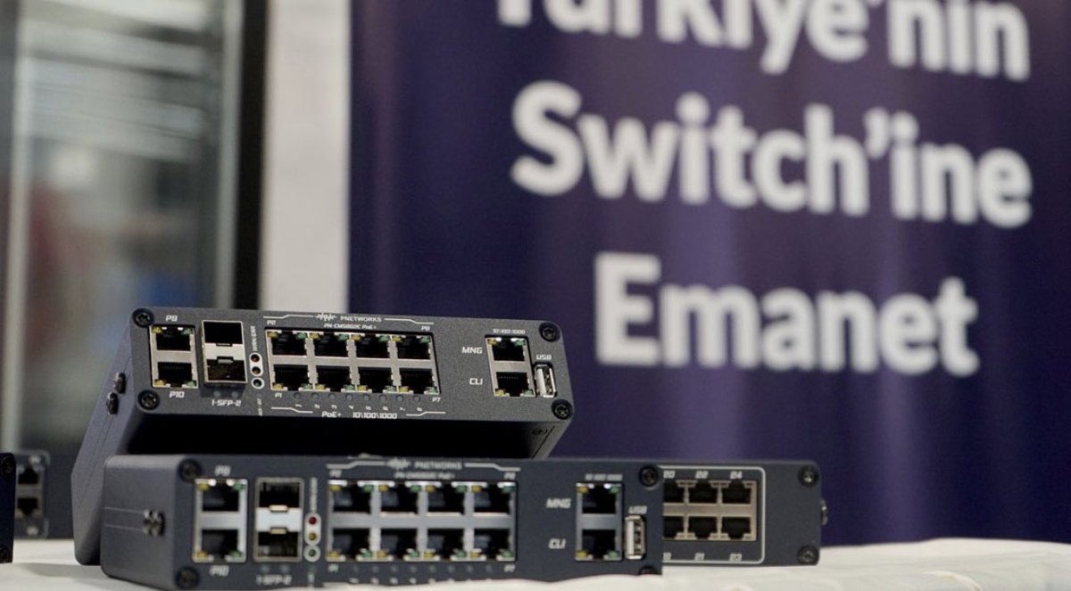 Türkiye'nin ilk yerli ve milli 'Switch'ini üreten Pnetworks firması, Çin ve ABD firmalarına rakip oldu. 

Bu üründen önce Türkiye'de yapılan bütün internet veri transferleri tamamen yabancı 'switch'lerle yapılıyordu.