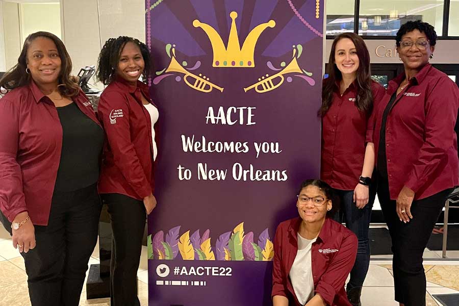 TWUCOPE's tweet photo. Check out how some of our PhD candidates made an impression at the @AACTE Annual Meeting #AACTE22 earlier this month: https://t.co/pv3mily9vt https://t.co/jJEkdm7QjX