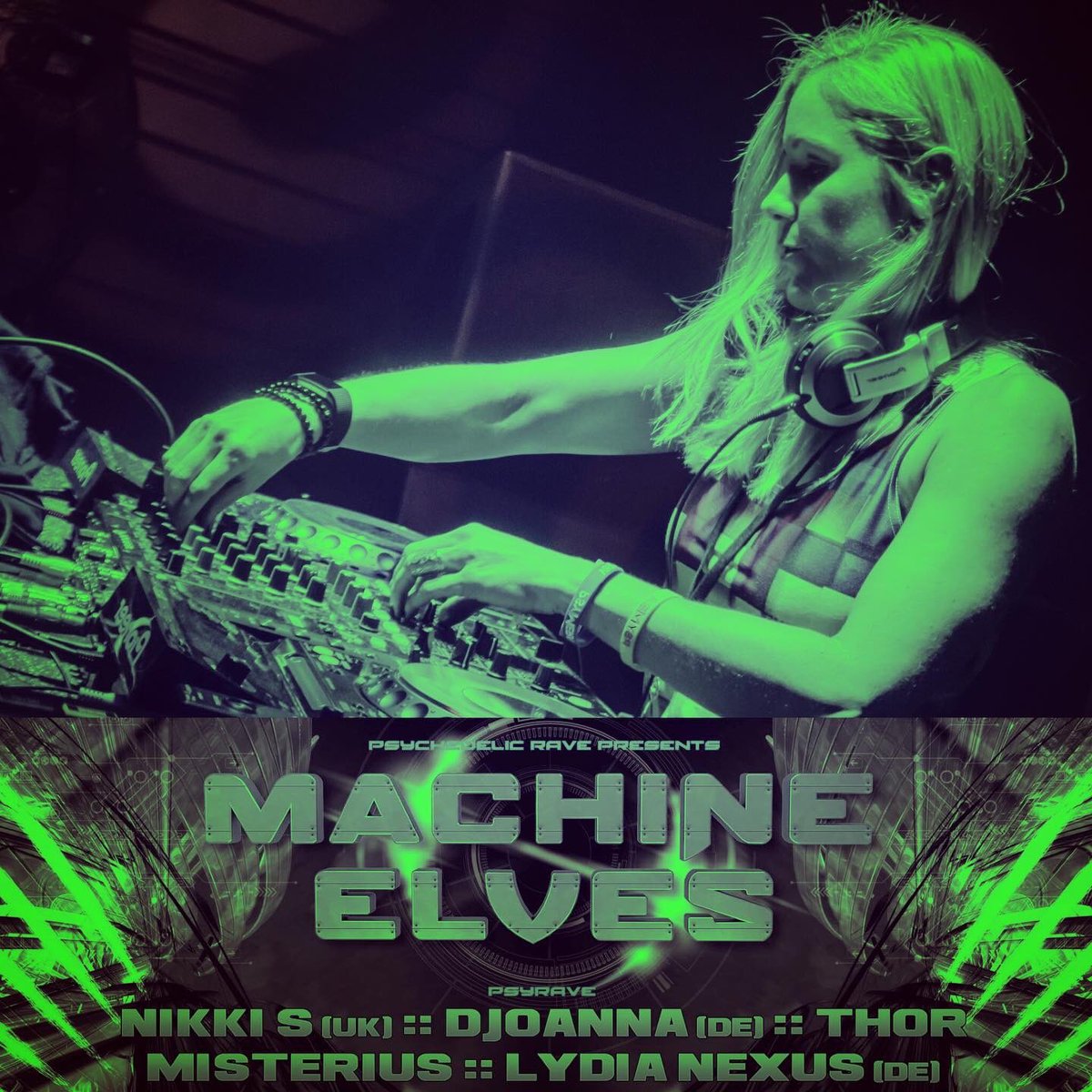 PsySisters's tweet photo. Catch @djnikkis at MACHINE ELVES in Netherlands on 23rd April alongside DJoanna! 🔊
#nikkis #psytrance #femaledj #dj #machineelves #psysisters https://t.co/qX2oefqbYv