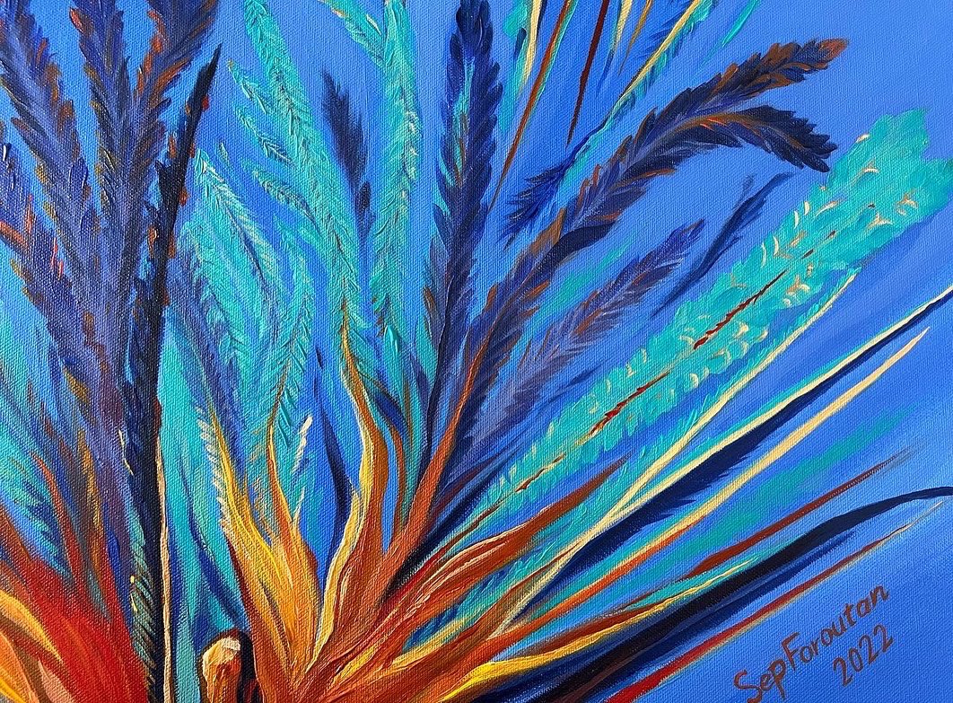 S_Foroutan's tweet photo. My #acrylicPainting of #oxytocin crystals! This hormone facilitates #childbirth & #breastFeeding and is produced when we #FallInLove! That is why it is called #TheLoveHormone. Credit of the polarised light micrograph: Alfred Pasieka. #seebeautyinscience #sepforoutan #sciart https://t.co/N22rGRUVtO