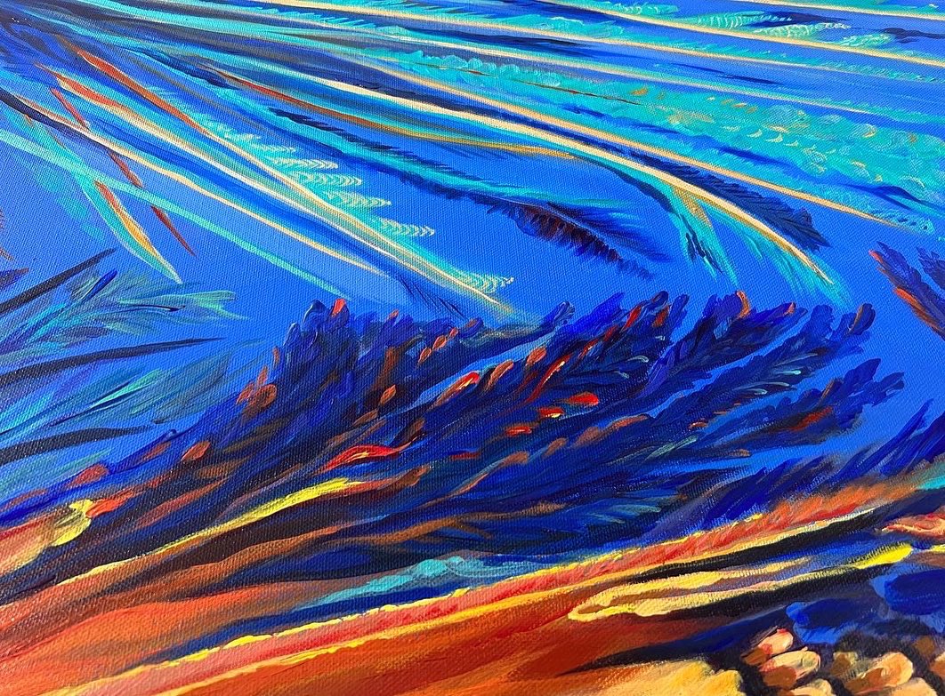S_Foroutan's tweet photo. My #acrylicPainting of #oxytocin crystals! This hormone facilitates #childbirth & #breastFeeding and is produced when we #FallInLove! That is why it is called #TheLoveHormone. Credit of the polarised light micrograph: Alfred Pasieka. #seebeautyinscience #sepforoutan #sciart https://t.co/N22rGRUVtO