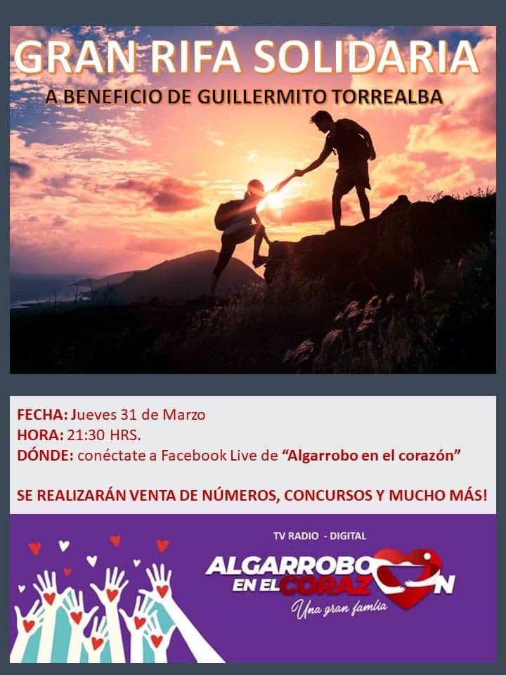 natitamp's tweet photo. @YVendetta_ Hola !!! Favor de compartir: tengo a la venta números de rifa a beneficio de Guillermo��� brindémosle una mano a su familia con los gastos económicos de sus cuidados y hospitalizaciones #Algarrobo #Algarroboenelcorazon https://t.co/xj5snU6UUO