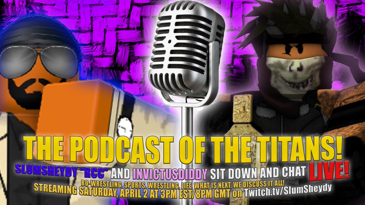 SlumSheydy's tweet photo. ❕❕ RT! ❕❕

Don't miss the all-new, sit-down interview with one of Ro-Wrestling's absolute finest! The man, the myth, the GMT LEGEND @InvictusDiddy TAKES THE MIC!

STREAMING LIVE: This Saturday beginning at 3PM EST/8PM GMT

https://t.co/g6CeIUfDgp https://t.co/ZRBmU0caRT