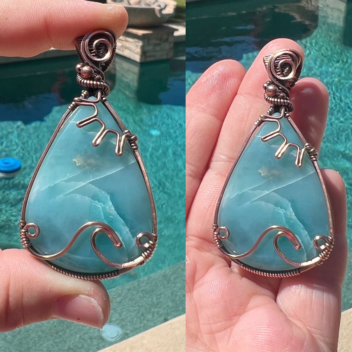 rynzilla's tweet photo. I couldn’t help but think of the beach with this big ole Larimar! 

Coming soooon! 🌊 ☀️ https://t.co/I4q6A5UUZp