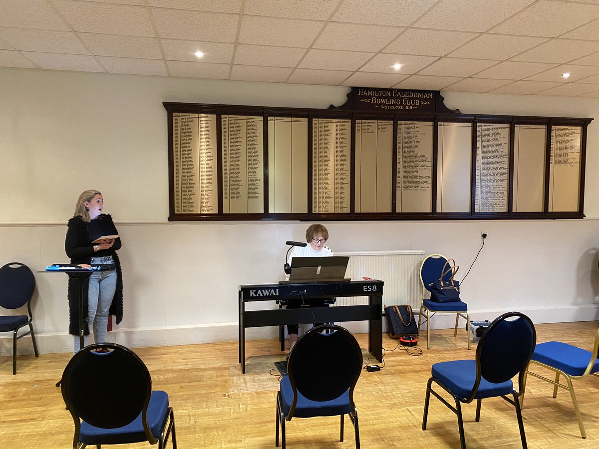 barrchristopher's tweet photo. Lovely to hear @lynnbellamy rehearse for her performance on Saturday with the Hamilton Caledonian Bowling Club Male Voice Choir. https://t.co/lHQfZw8WWt