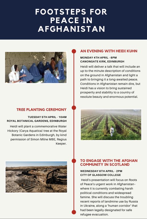 RootsofPeace's tweet photo. Together, may we continue our efforts to take bold #FootstepsforPeace, as we continue our journey to Scotland on the occasion of UN Landmine Awareness Day on April 4th. https://t.co/BPO4FScvhO