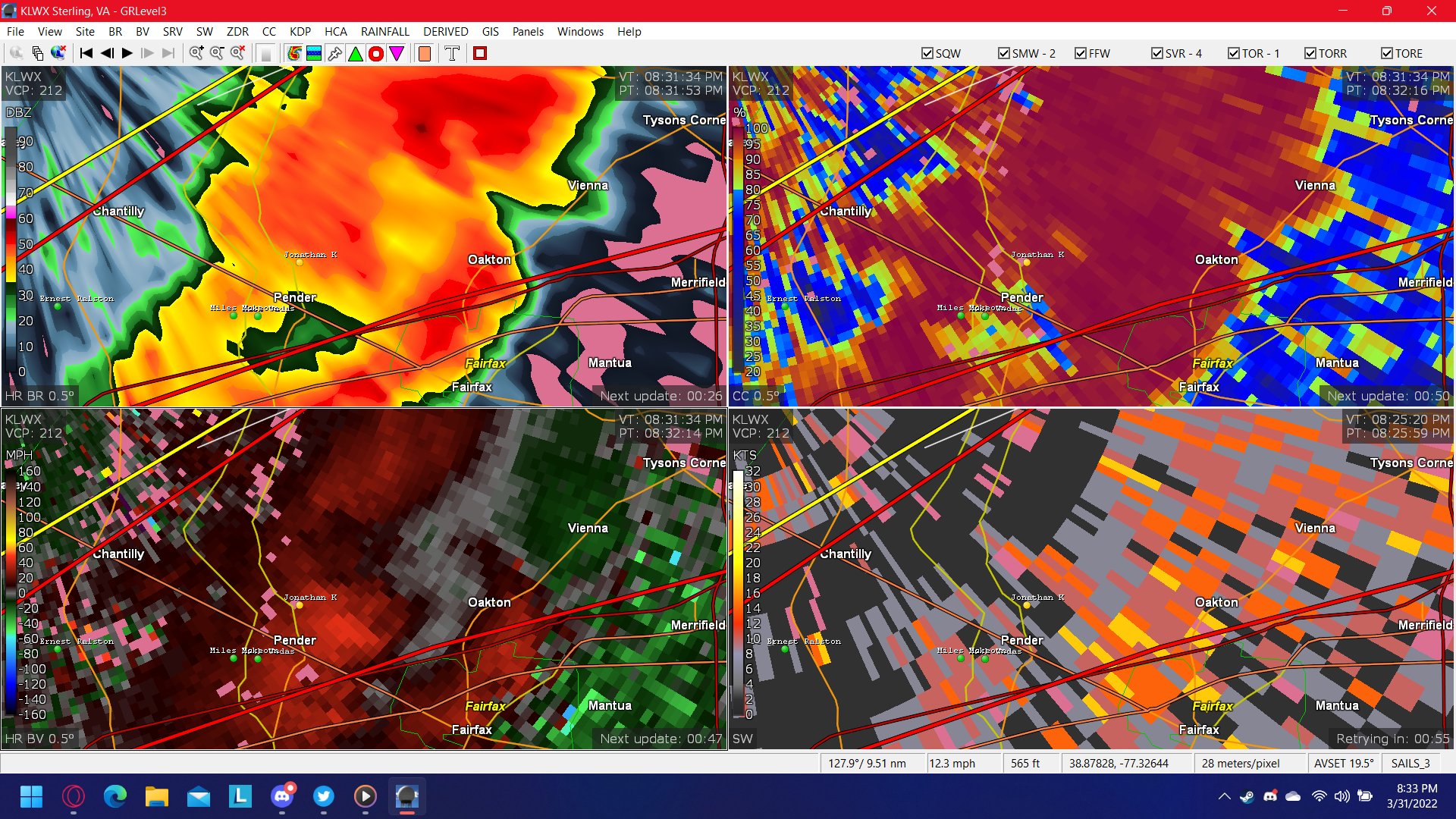NWS Tornado on Twitter "Tornado Warning continues for McLean VA