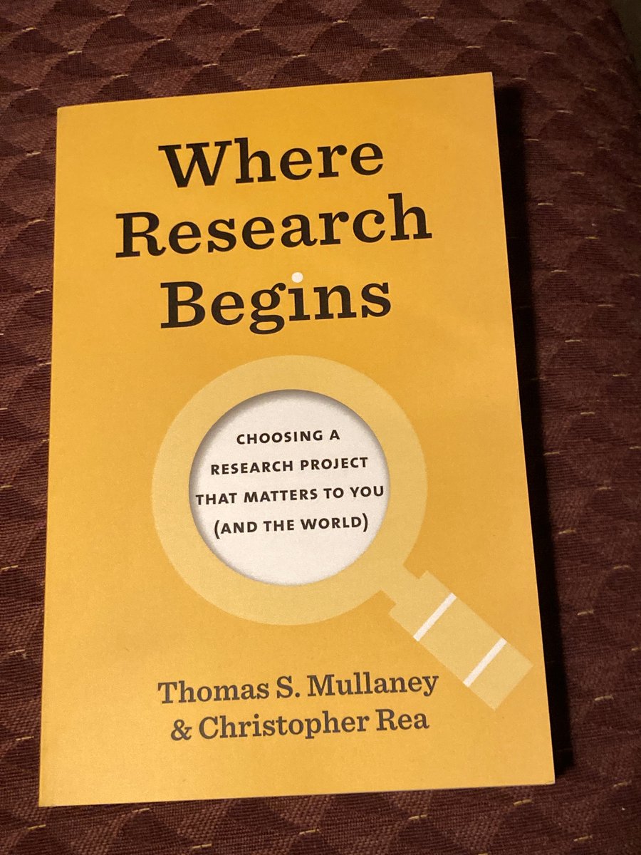 iandenisjohnson's tweet photo. Out tomorrow: this very super useful book by @tsmullaney and Chris Rea on how to design a project that works, including writing and  stress-testing your research question.  It was a real pleasure to read and useful for people of all levels . Via @UChicagoPress https://t.co/qOV43i53hw