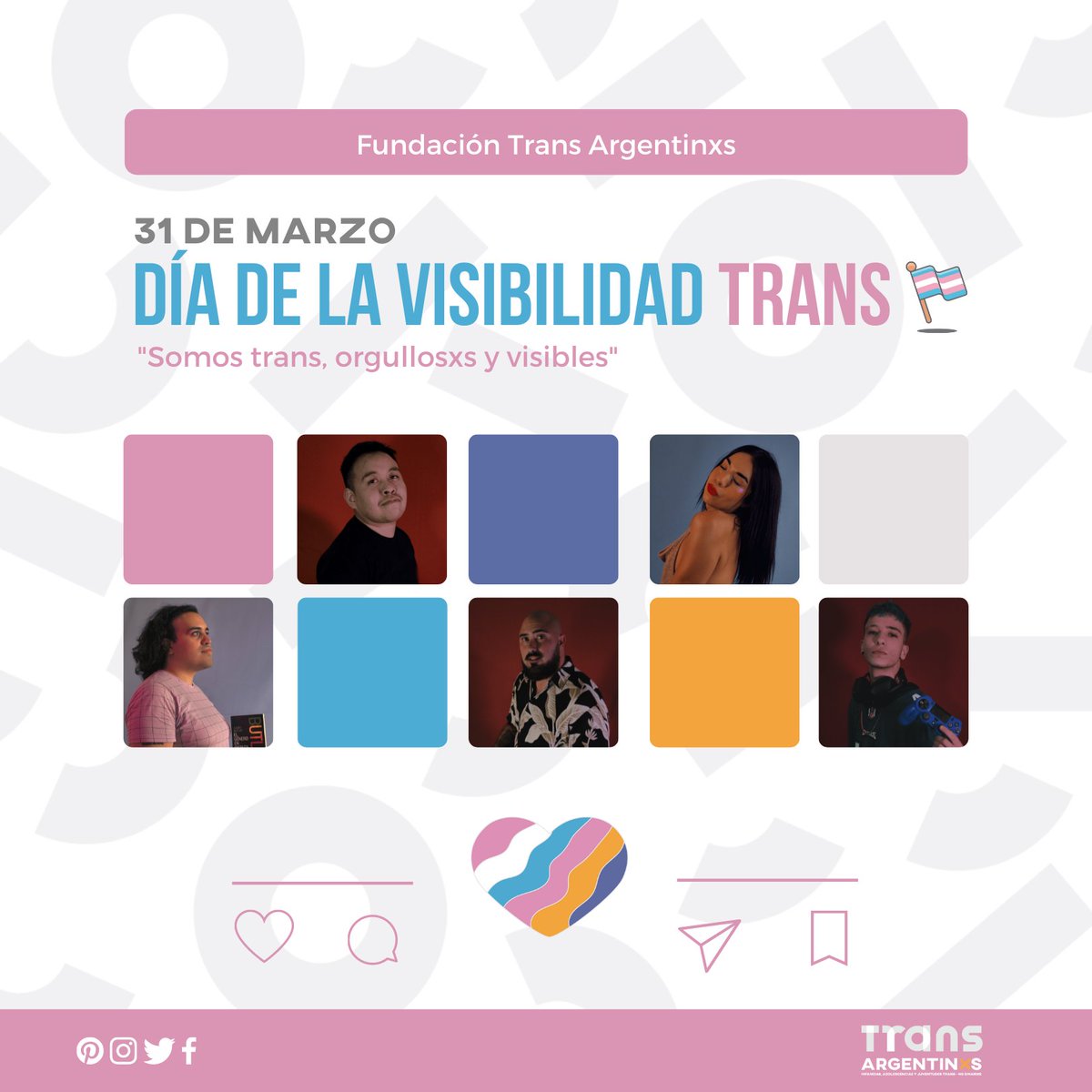 TransArgentinxs's tweet photo. Hoy #31M 🏳️‍⚧️ Somos trans, orgullosxs y visibles

❤️ Todos nuestros sueños se puede hacer realidad si tenemos el coraje de perseguirlos.

👉 Es por esto que en el #DiaDeLaVisibilidadTrans 🏳️‍⚧️ queremos que lxs conozcas en este bello hilo... https://t.co/uTUnV5gDyC