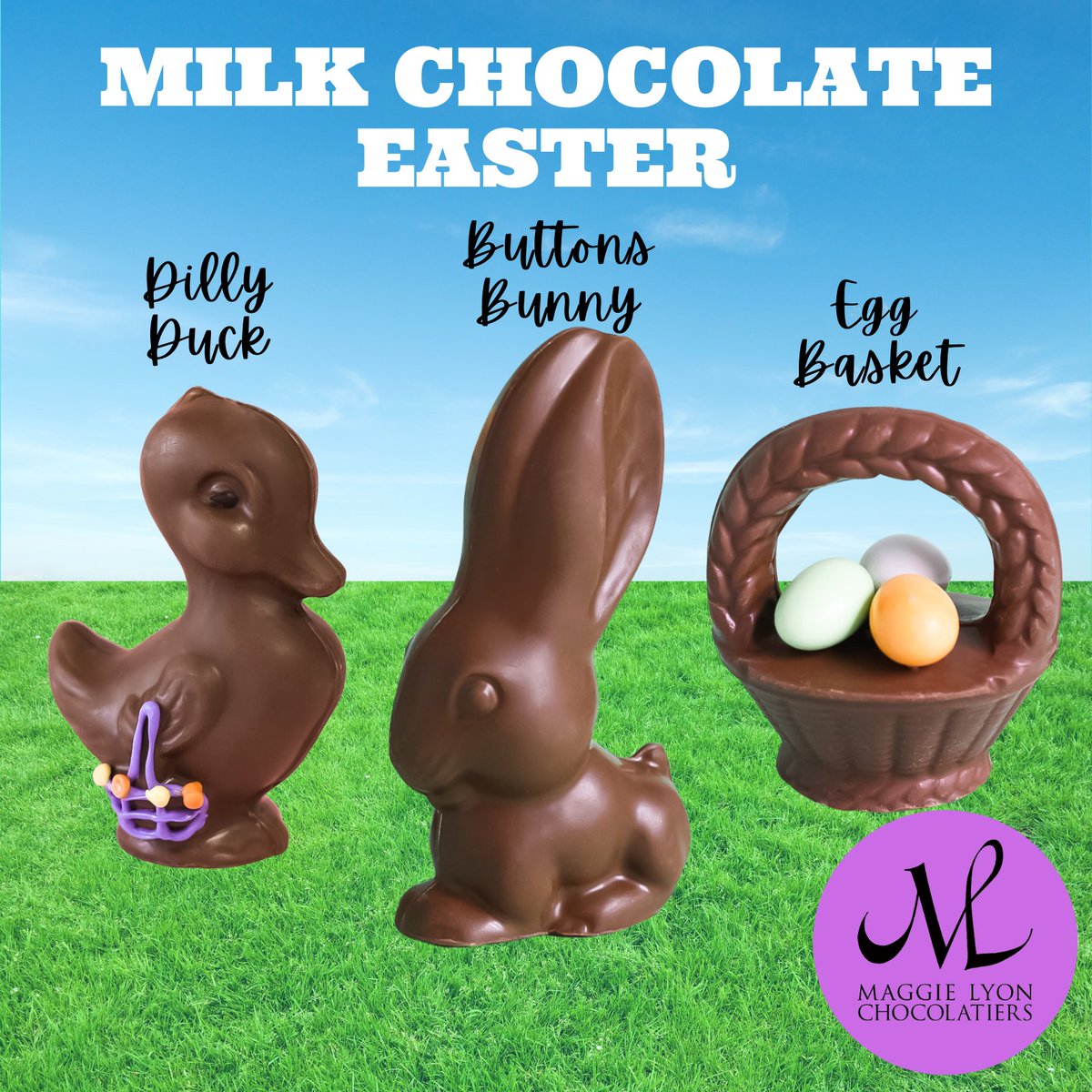MaggieLyonGA's tweet photo. Milk Chocolate Easter - Shop Milk Chocolate favorites including Dilly Duck, Buttons Bunny &amp; Egg Baskets with Jordan Almonds at https://t.co/8n46gyNhri
 
#maggielyonchocolatiers #chocolatier 
#artisanchocolate #europeanchocolate #milkchocolate #easterchocolate https://t.co/IUHRgogrdp