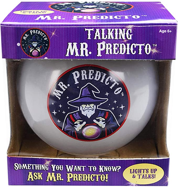 stuffonamazon's tweet photo. >>https://t.co/DuA2wzuGy0 Mr. Predicto Fortune Telling Ball. This is either from my childhood, or a #MandelaEffect. Either way it's nifty. #MrPredicto #FortuneTeller #Magic8Ball #RetroToys #TellMyFortune #FoundItOnAmazon https://t.co/xejwnmJt0Y