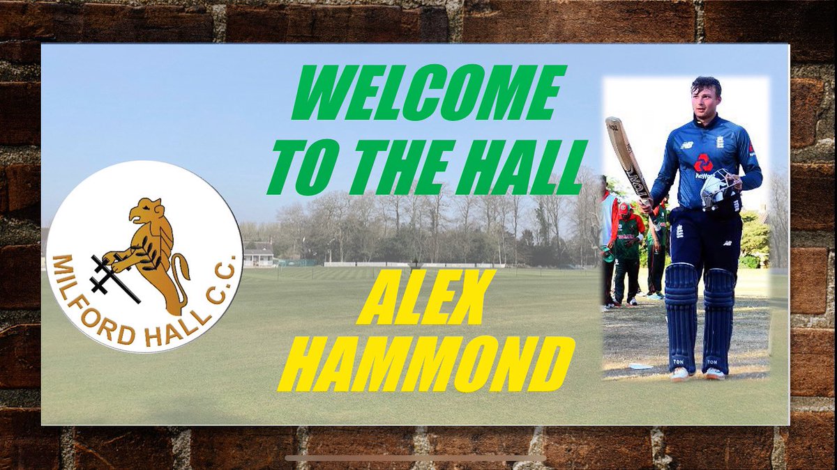 milfordhallcc's tweet photo. We are excited to offer very warm welcome to the club to Alex Hammond.

Following his Walsall captain from last season, Alex is eager to bring his experience to the club and get going in the coming weeks.

Pleasure to have you on board!

#welcometothehall #goodluck #greenandgold https://t.co/AStJHDyUL4