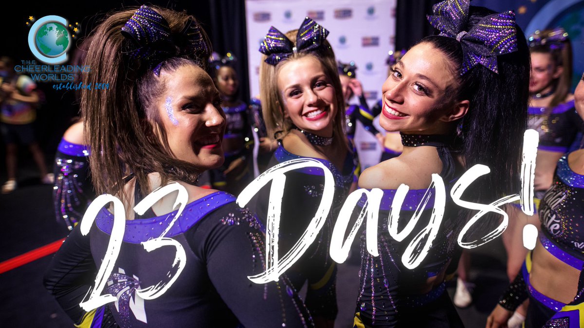 ONLY 23 DAYS until #THECheerleadingWorlds!  #cheerworlds2022 #cheerworlds2022 #USASF #Worlds #cheer #cheerleaders #Cheerathletes #Allinforallstar