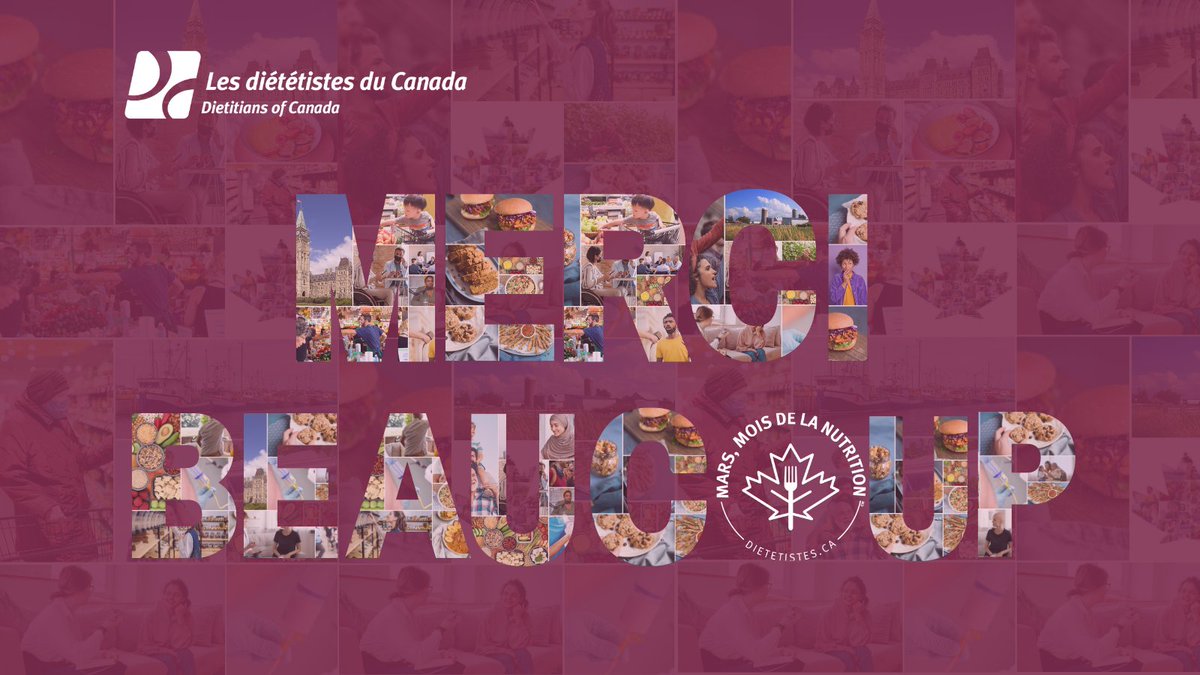 C'est fini! Un merci spécial à tous les diététistes et à tous ceux qui ont contribué au #MoisdelaNutrition de cette année. DC est fier d'appuyer la communauté dynamique des diététistes qui aident les Canadiens à bâtir un avenir plus sain!