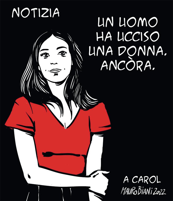 nonsonpago1's tweet photo. "#Notizia" 

"Un uomo ha ucciso una donna. 
" #Ancora." 

"A Carol"🌹

Infinito Mauro... grazie, grazie davvero... 💔💔💔 

#Biani !❣️

#CarolMaltesi🌹❤️ 

#femminicidio 
#femminicidi 

@maurobiani oggi su @repubblica https://t.co/yKo9P1zfxy