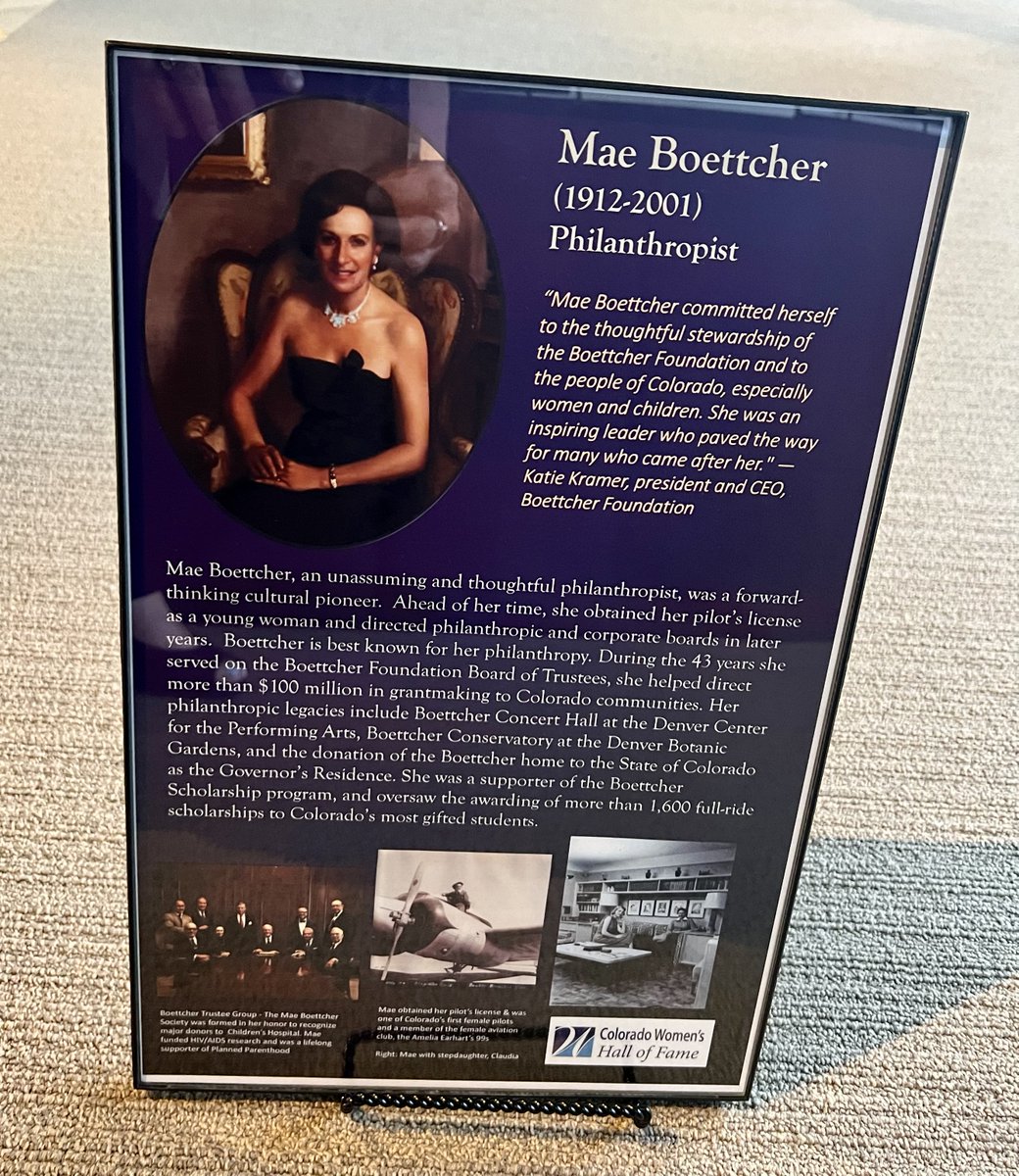 BoettcherFdn's tweet photo. Congrats to the 10 new @ColoradoWHF inductees! We were honored last night to celebrate &amp; support the #CWHF &amp; these courageous leaders. We're proud these inspiring women are memorialized in the Hall alongside Mae Boettcher, an '18 inductee &amp; #Boettcher’s longest-serving Trustee. https://t.co/9rb76PHIGn