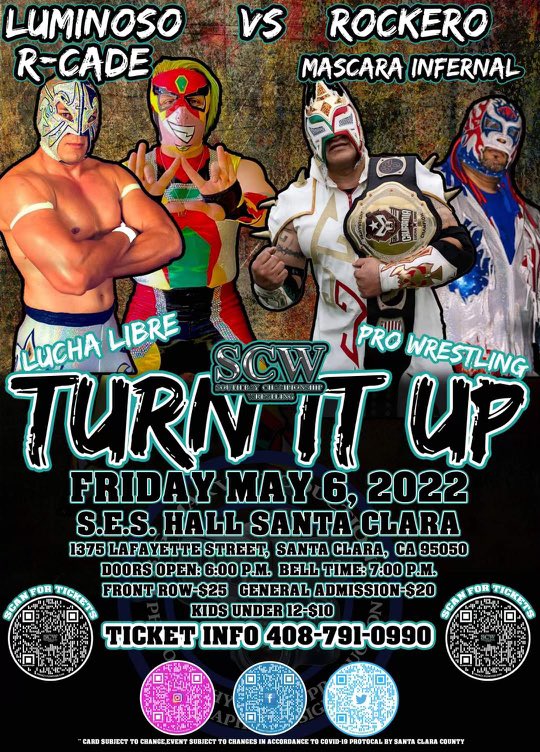 1Run_n_Gun1's tweet photo. It has been confirmed!! I am teaming up with #CMLL’s very own Luminoso to take down Rockero and 3/4s of tag team #LosNuevosGringosLocos, May 6 at the SES Hall in Santa Clara 😎 https://t.co/dr81c3OdXg