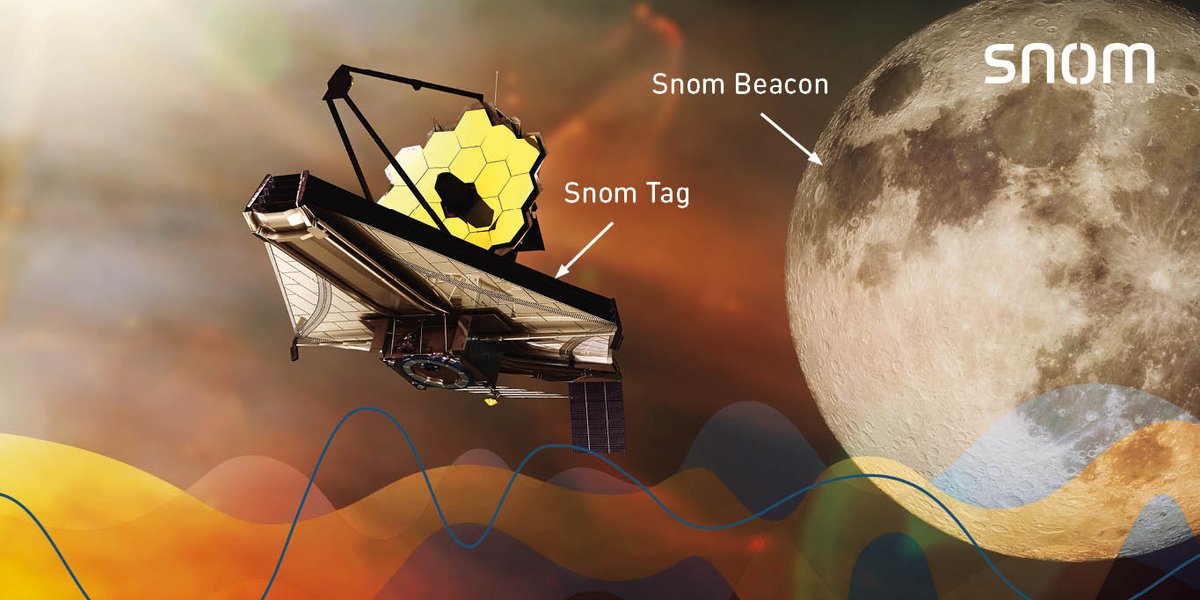 snom's tweet photo. 1.5 million kilometers from Earth, Mission Control lost the signal from the #JamesWebbSpaceTelescope. Fortunately, a #Snom tag (M9T) was able to relocate it on the morning of April 1, via an M9B beacon. Keep track of important equipment with Snom: https://t.co/m4hapbtWRI #jwst https://t.co/Y2jGhkZ5tO