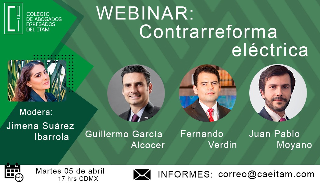 caeitam's tweet photo. ¿Conoces las repercusiones de la reforma constitucional que podrían impactar a la sociedad mexicana? 🚨🇲🇽 

#CAEITAM te invita a este #webinar de “Contrarreforma Eléctrica” ⚡️

Evento totalmente gratuito, información: correo@caeitam.com 📨 https://t.co/TCcGlIg8WQ