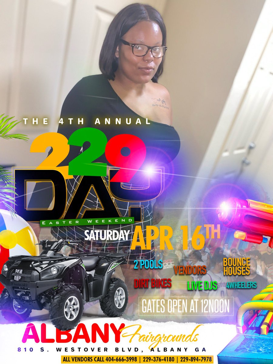 1034Amber's tweet photo. 🔥🔥🔥April 16TH 4THAnnual #229Day #AlbanyCrush = #229PoolParty + #229BlockParty + #229TailGate + #229FreakNik + 500 Host From All Over!!!! The Biggest Event EVER To Hit Georgia💣💣
https://t.co/me6hKoKET6
Powered 🔋#DertyWorkENT
@dertyworktato @ladrake_24 @ochoytlayol https://t.co/pVTkTSjm8p