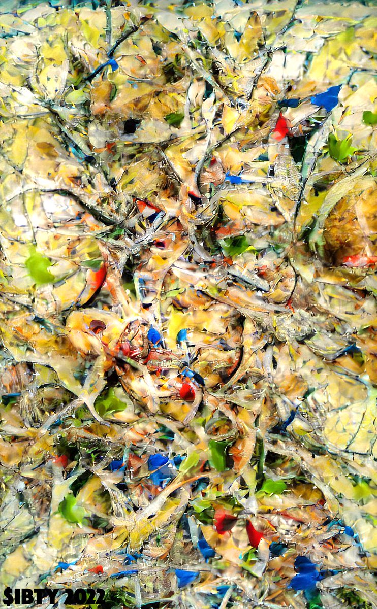 S_IBTY's tweet photo. $IBTY do #jacksonpollock Number 17A. #AIart #NFT #NFTs #OpenSeaNFT #PolygonNFTs #digitalart #generativeart https://t.co/z2BTU1orFU https://t.co/JQcZf1JOW3