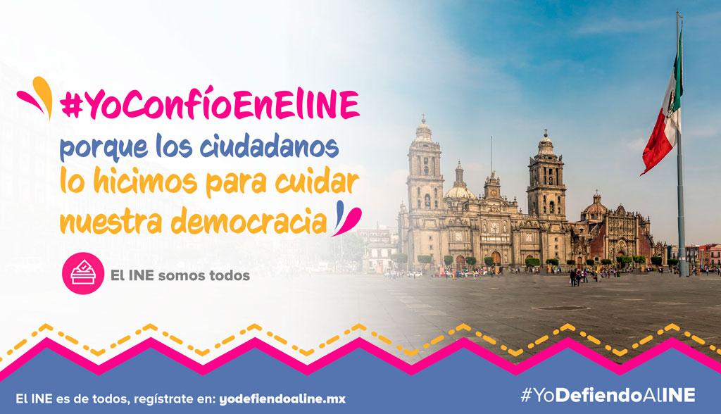 JoseMedinaMora's tweet photo. 🤚 Gracias al @INEMexico ciudadano gana la elección quien tiene más votos, no quien decide el partido en el poder. El INE somos todos #YodefiendoAlINE #YoConfíoEnElINE https://t.co/WjX8UOLFLw