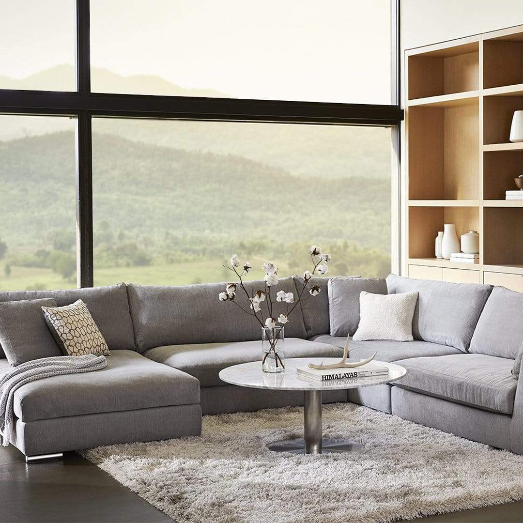 We love the exceptional versatility of modular sectionals and the way they can be configured seamlessly to meet your design vision. #scandinaviandesigns #interiordesign #interiors #furniture #furnituredesign #scandistyle