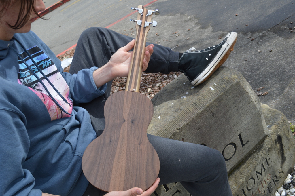 TeninoHiSchool's tweet photo. This ukulele sounds as beautiful as it looks! What an amazing job our THS students do when crafting these instruments! #CTEclass https://t.co/xdiJH6eaJq