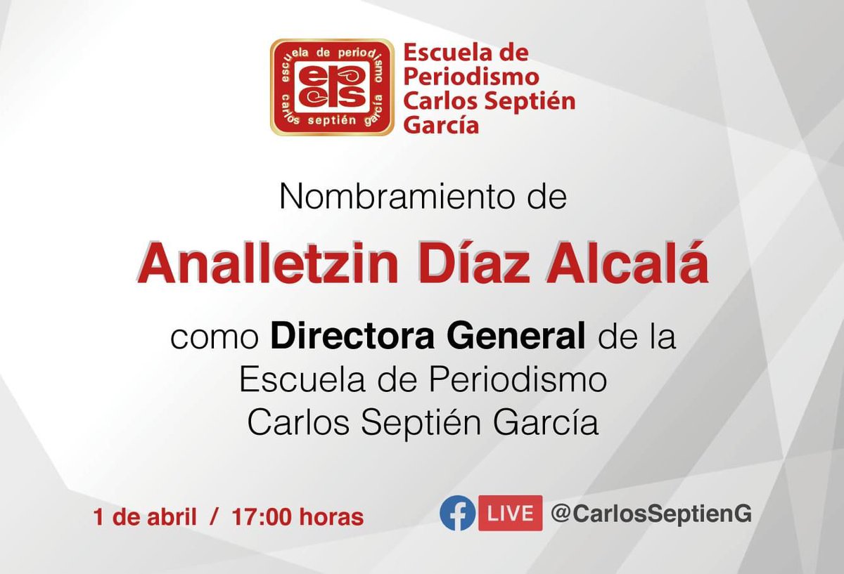 RedSeptien's tweet photo. Un gusto saber que Analletzin Díaz está al frente de nuestra institución.

¡Felicidades a la @CarlosSeptienG! https://t.co/CHOLhdCKV9