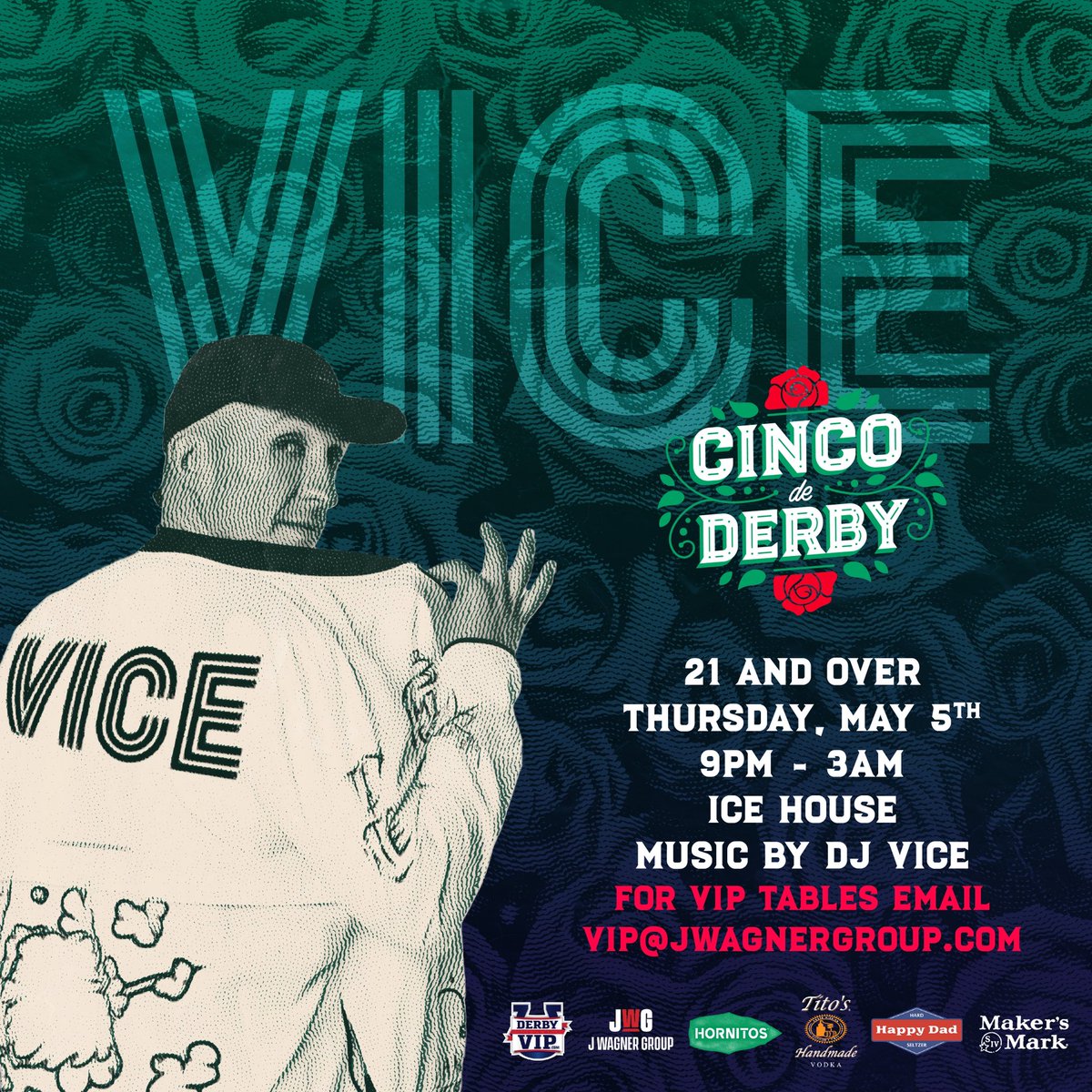 What happens when you cross Thursday night of Derby with Cinco De Mayo?! We’re so excited to announce CINCO DE DERBY powered by <a href="/DerbyVIP/">DerbyVIP.com</a> featuring one of the hottest DJ’s in the world <a href="/djvice/">VICE</a> on Thursday, May 5th 9pm to 3am @ The Ice House - Get Tickets @ DerbyVIP.com