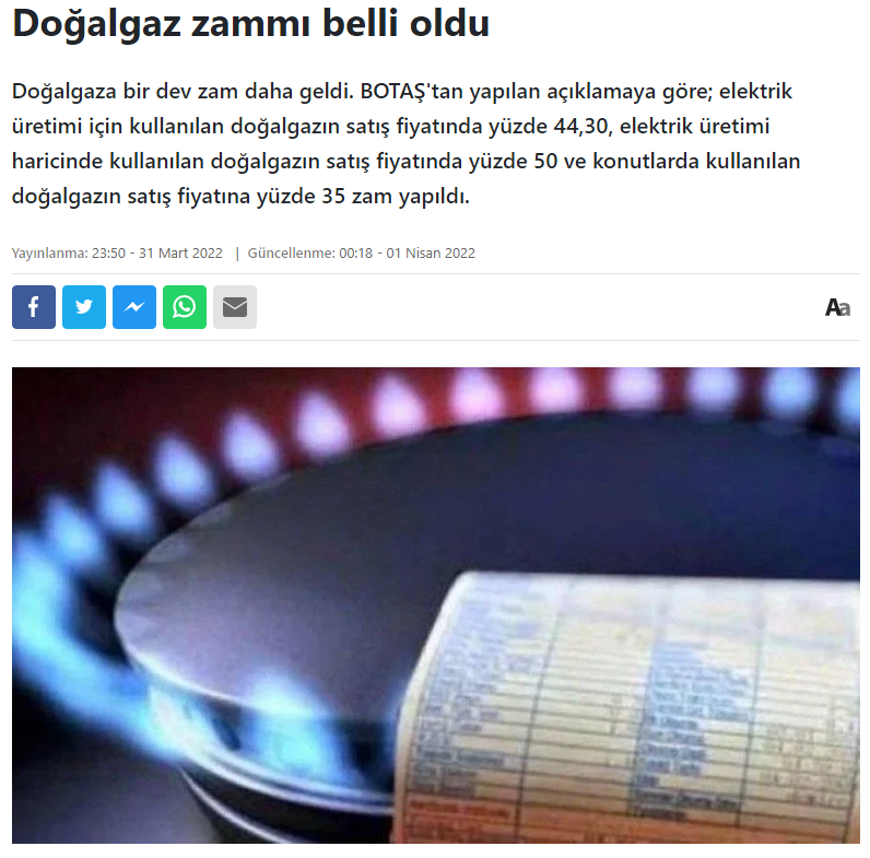 Doğalgaza %35cik ila %50cik zam yapılmış, şükredeceğinize çemkiriyorsunuz. Doğalgaz kuyruğu kısalsın diye zam yapıldı, fena mı? #doğalgaz