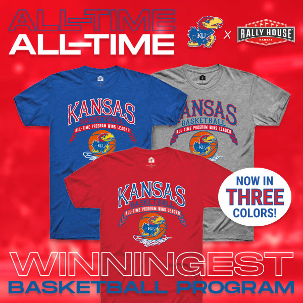 Rally_KC's tweet photo. You've seen our All-Time Winningest tee in blue, you can now shop it in red and grey!! Get them at select locations or head over to our site! ❤️💙🏀 ➡ https://t.co/xaTTjGlL0v
#RockChalk #AllTimeWinningest #KuHoops @KuHoops @KUAthletics #RCJH #AFH #allenfieldhouse #Jayhawks https://t.co/mF2LcSM1lL