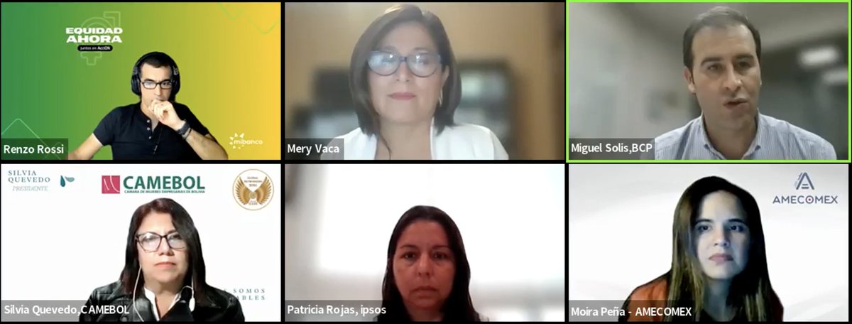 CredicorpGroup's tweet photo. Con éxito desarrollamos el webinar "La inclusión financiera en Bolivia, una revisión de las brechas de género”, en el que participaron el @BCPbo, @ipsosperu, la Cámara de Mujeres Empresarias de Bolivia y #Amecomex. La #InclusiónSocial debe ser impulsada por todos. #Bolivia https://t.co/P8eStTh6dg