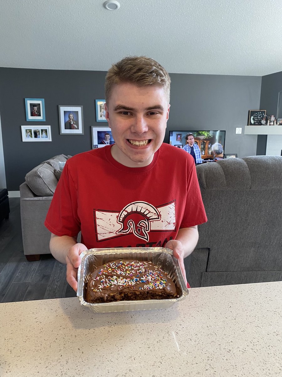 BMcNallie's tweet image. Today and Paxton and Birthday Cake 🎂 #AutismAwareness #SPACHS