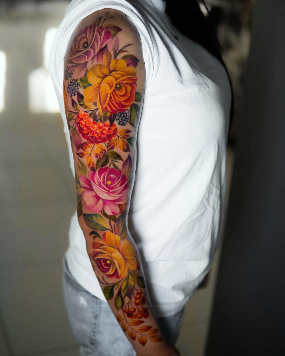 New traditional painting sleeve 🖤