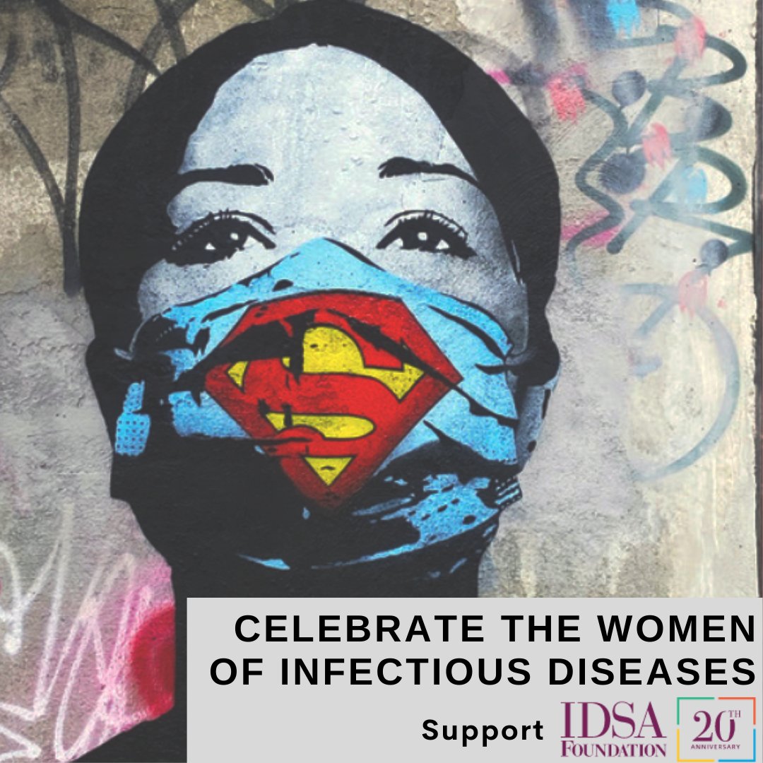 IDSAFoundation's tweet photo. Join us as we celebrate the Women of ID by making a gift to support the IDSA Foundation and our efforts to champion #diversity, #equity and #inclusion in #InfectiousDiseases. Give a gift today https://t.co/OCIIQNCmya
#WeAreID #IDTwitter #FieldOfID #AMR #WIID https://t.co/UVz9SC1ViE