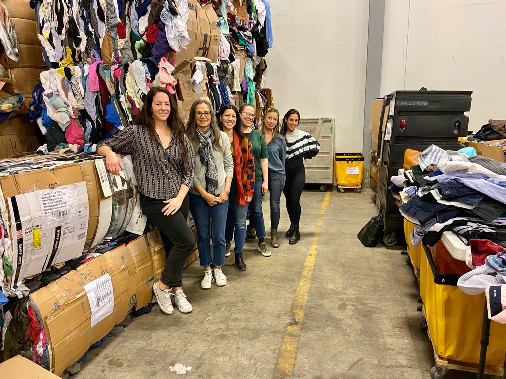 Privileged to have met with Karla Magruder,  Sarah Coulter today, while visiting our warehouse shared their knowledge and experience of the textile circular supply chain systems with us. Together we share a common passion and mission to divert textile waste from landfills.
