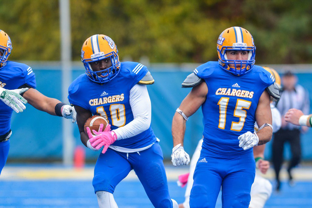 NE10CHAMPS21's tweet photo. TBT to @AskBoutMorris Marks journey is one of inspiration; initially signing with Villanova, Mark was diagnosed with Cancer his SR year, derailing his FCS scholarship. Enrolling at UNH in ‘14, Mark was a 4 year starter at DB and was 1st team All-Conference and All-Region in ‘18. https://t.co/FhkuWlwCU5