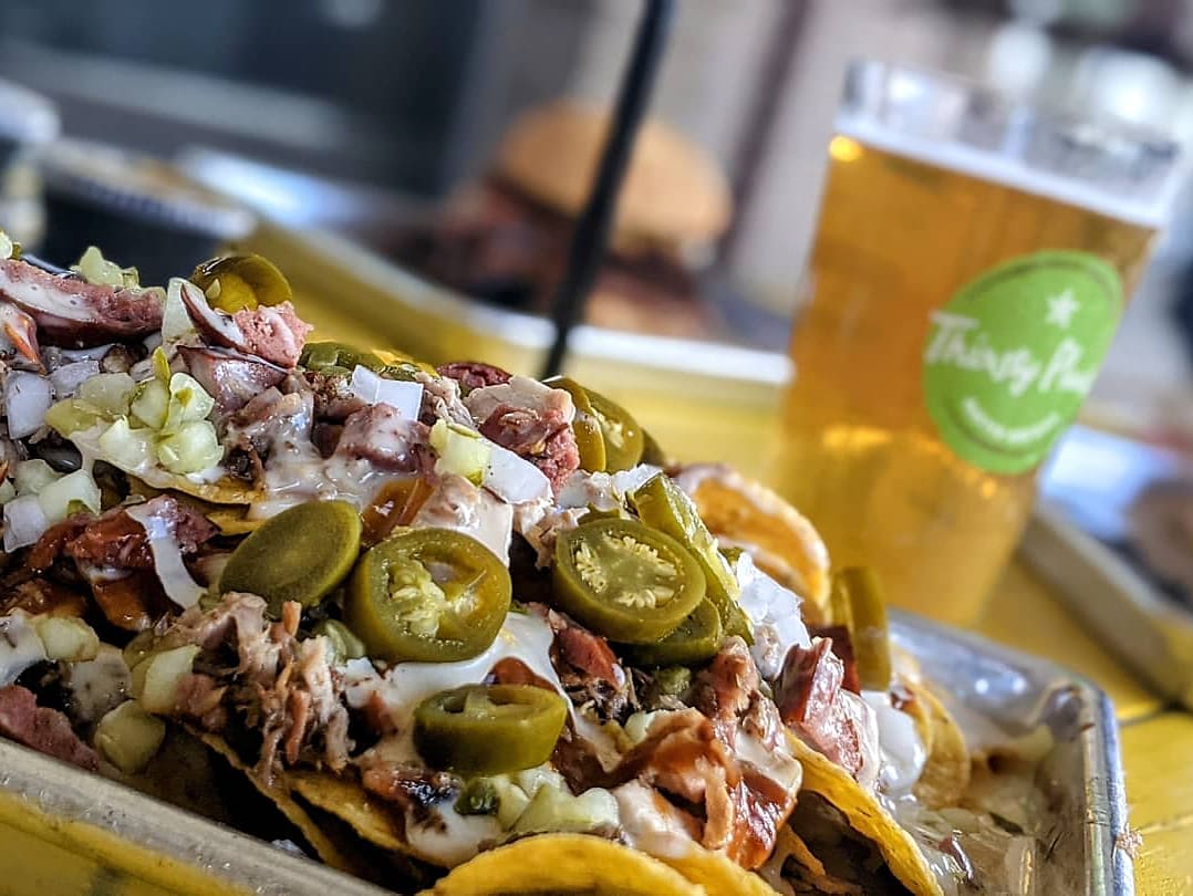 slab_bbq's tweet photo. These BBQ Nachos are worth the extra time at the gym🏋🏾‍♀️💯.  Pro Tip: Add all the meats 💯.  

#dopebbq #bbqnachos #atxbbq https://t.co/f6suOuvqTX
