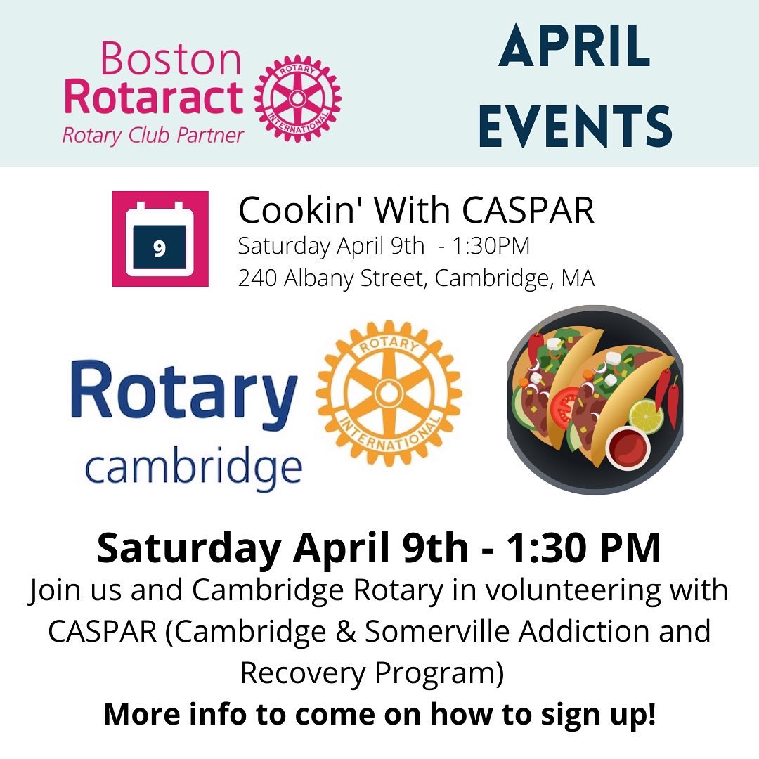 BostonRotaract's tweet photo. Our April events are here!
Will you be joining us this month? https://t.co/JYywlEM2SV