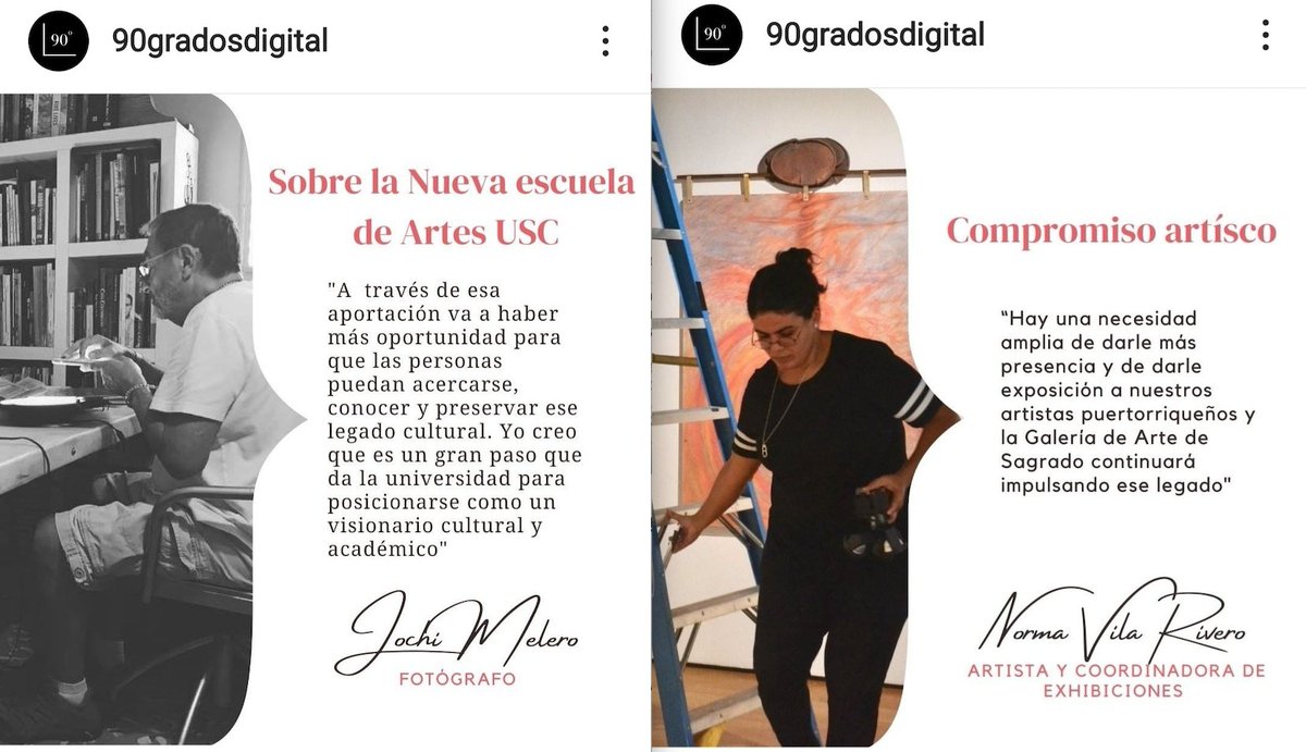 GALERIAUSC's tweet photo. SUMAMENTE HONRADOS con este reportaje que investiga los logros de la Galería a nivel académico, cultural y social. ¡Gracias por la excelente labor Stephanie López Pérez y Equipo de @90gradosdigital! La Galería de Arte - Sagrado celebró este pasado febrero sus 27 años de fundación https://t.co/tSVSpsLkq0