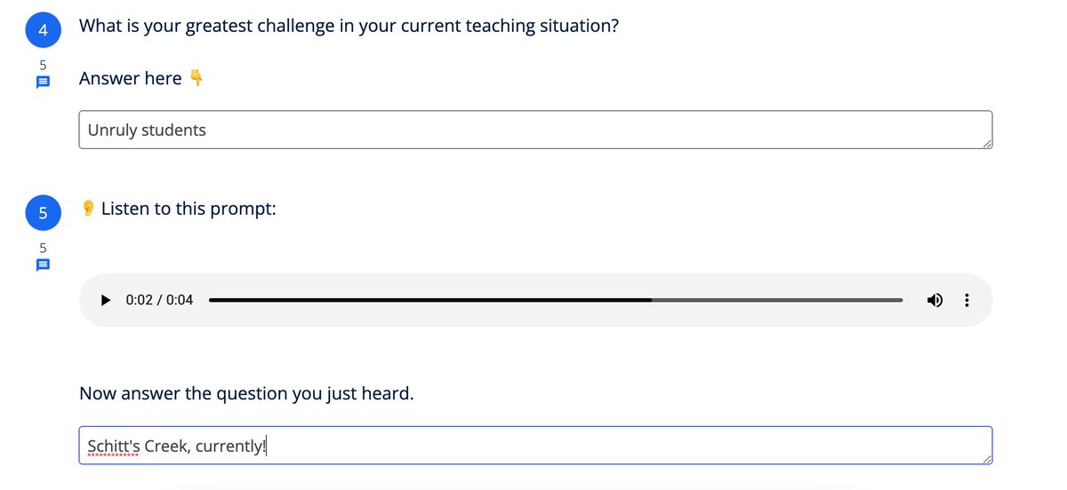 MartinaBex's tweet photo. 2/ Sorting into categories, record and submit an audio response, listen to audio clip, submit open-ended written response, sorting in sequential order...
@lovemysummer @PRHSspanish #scolt22 #goformative https://t.co/a4veW7D2qs