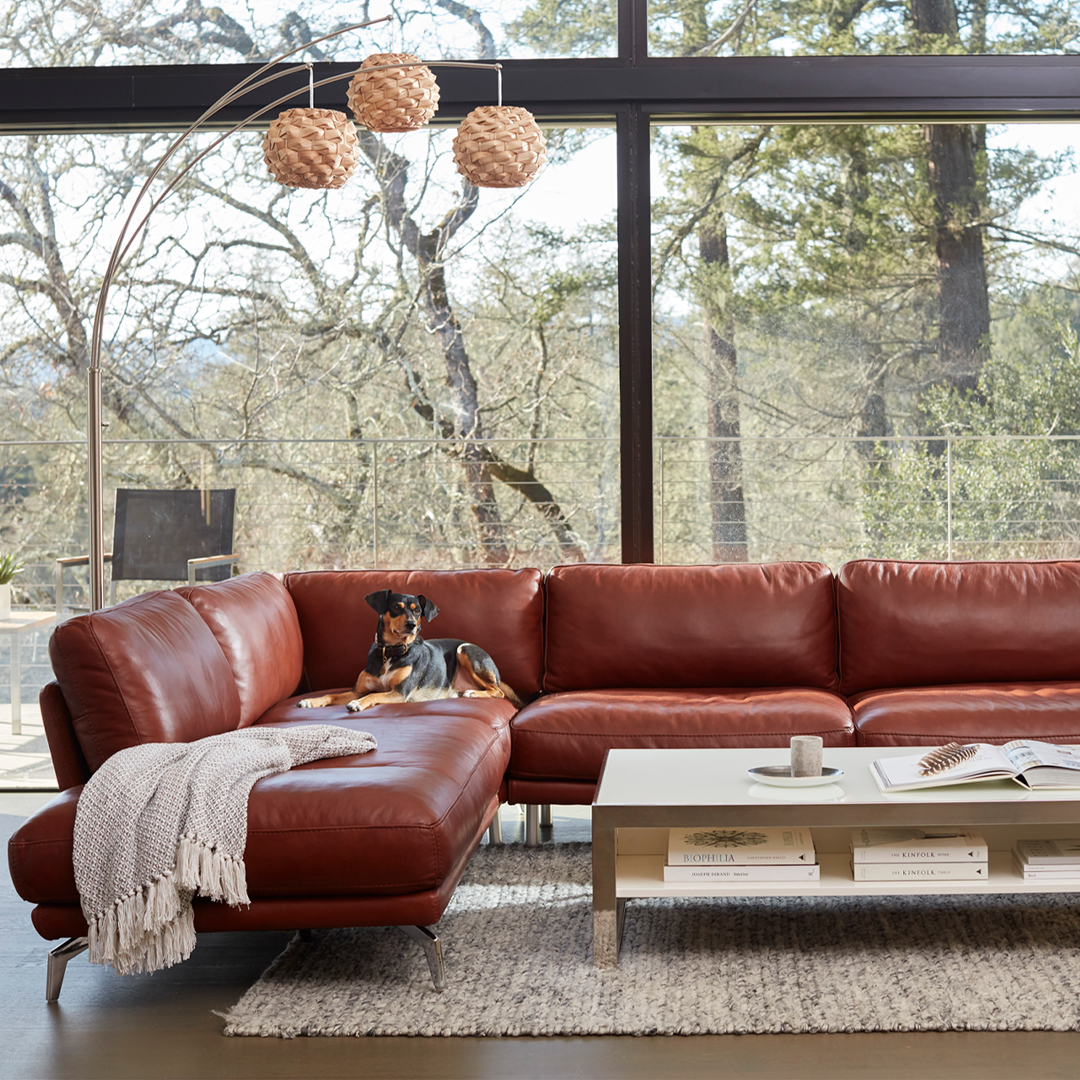 What the reviews say: BEAUTIFUL SOFA ⭐️⭐️⭐️⭐️⭐️ We love our Peruna sectional. The color is rich, the leather is soft, and the comfort is a 10.  #scandinaviandesigns #interiordesign #interiors #furniture #furnituredesign #scandistyle