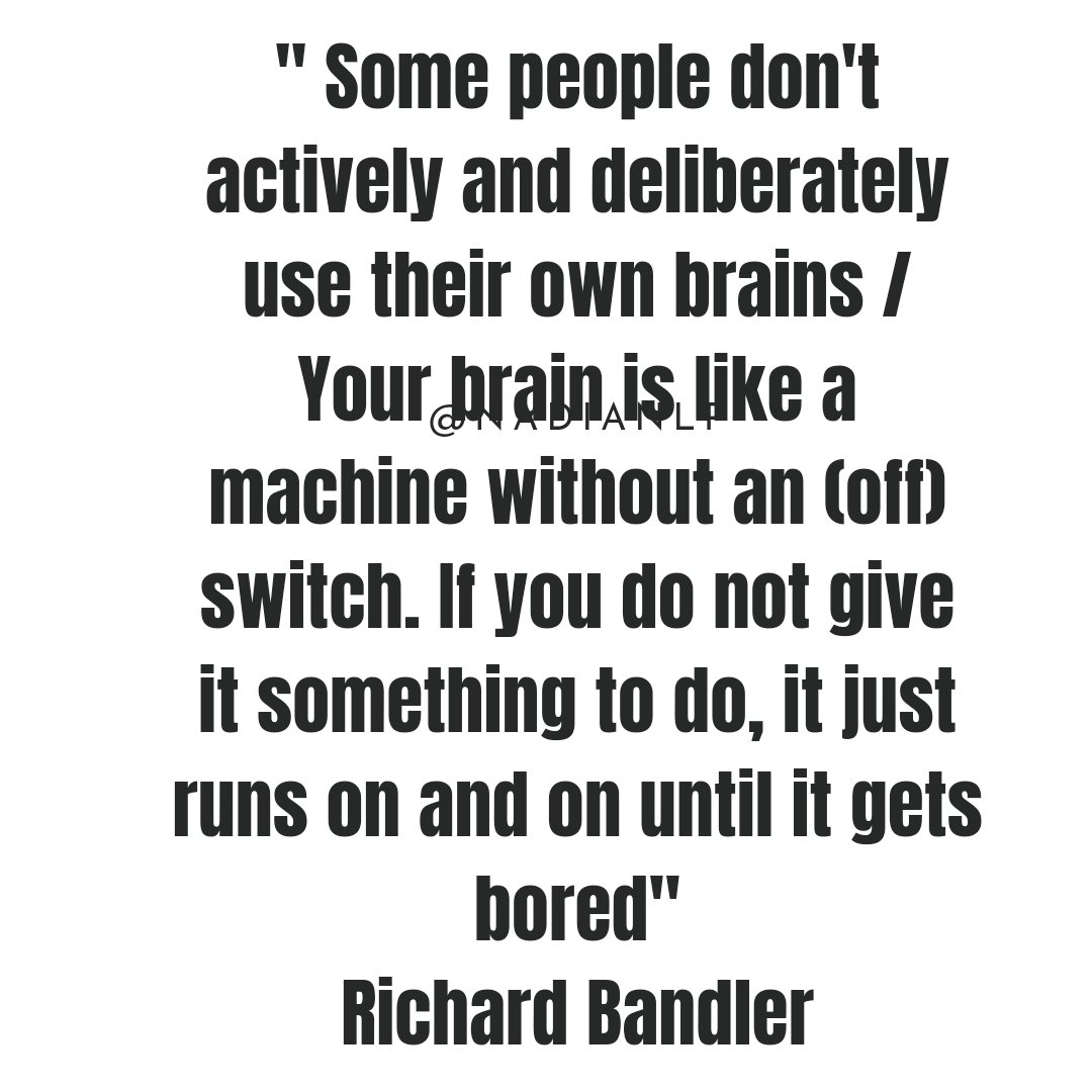 With Neuro linguistic programming .. You Can program your mind for Success. #NLP #NadiaNLP #NLPisFun #NLPCoach #NLPTrainer #RichardBandler #Bandler #Bandlerquotes