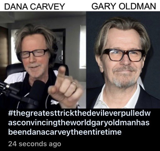 GozMosis1's tweet photo. #thegreatesttrickthedevileverpulledwasconvincingtheworldgaryoldmanhadbeendanacarveytheentiretime https://t.co/GodR6LzQL9