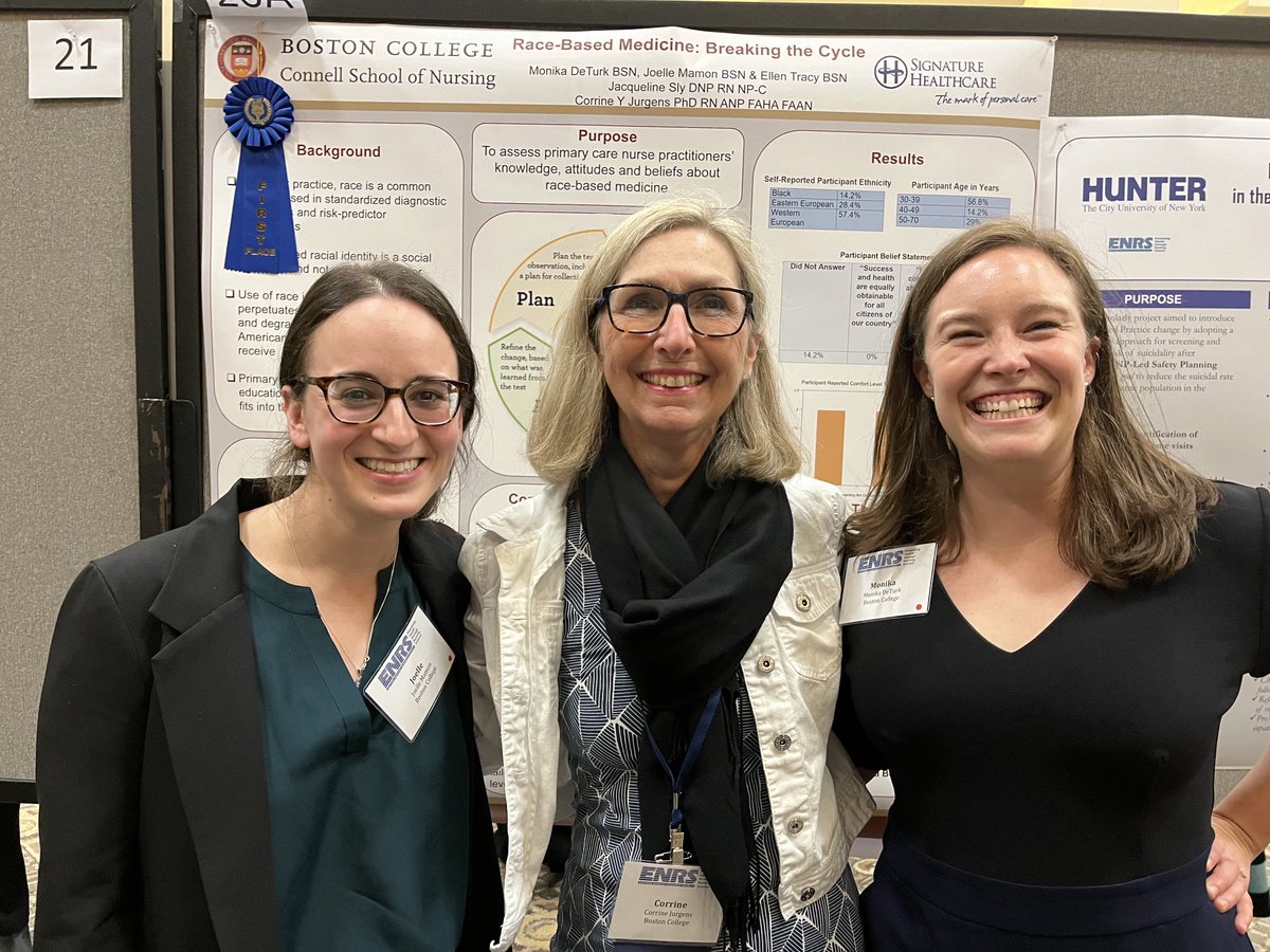 ⁦<a href="/BC_CSON/">BC Connell School of Nursing</a>⁩ DNP students win best poster at ⁦<a href="/ENRS_Science/">ENRS</a>⁩!