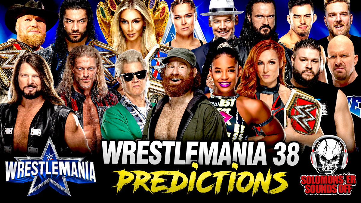 solomonster's tweet photo. Going LIVE at 8pm/ET with #WrestleMania predictions, talking both nights including the Winner Take All title unification, the expected return of Cody Rhodes, Edge against Styles, celebrity overkill and more.

👉🏻 https://t.co/7lNwqqYX7h 👈🏻 https://t.co/1pQmeBzxks