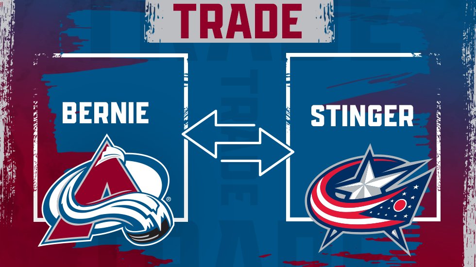 Avalanche's tweet photo. We have acquired Stinger from the @BlueJacketsNHL.
#GoAvsGo https://t.co/8GimFwcDi3