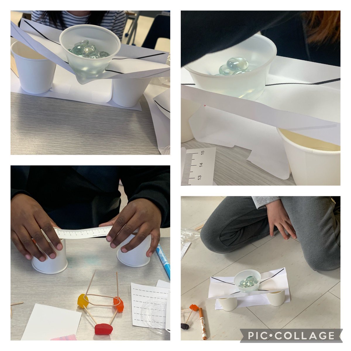ClassCommons's tweet photo. Had fun learning about structures and getting to build strong and stable bridges to support a given load.  @Sci_in_School #science https://t.co/d3nbEMyBXj