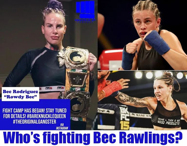 KnuckleUpMedia's tweet photo. All three of these women have recently said they are fighting in BKFC soon with Britain Beltran replying to Bec Rawlings post with the phrase "Wonder who?" No matter what, both would be huge fights. What do you think Knuckle Up Fam. Who is Bec Rawlings fighting? Is she fighting? https://t.co/Tis7pquQAI